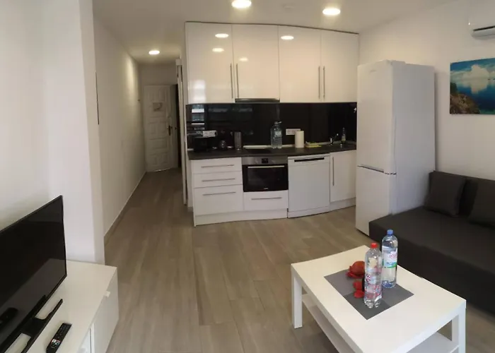 Top-Apartment, 4 Og, Seitlicher Meerblick, Mit 1 Schlafzimmer Im Herzen Von Playa Del Ingles , Gran Canaria